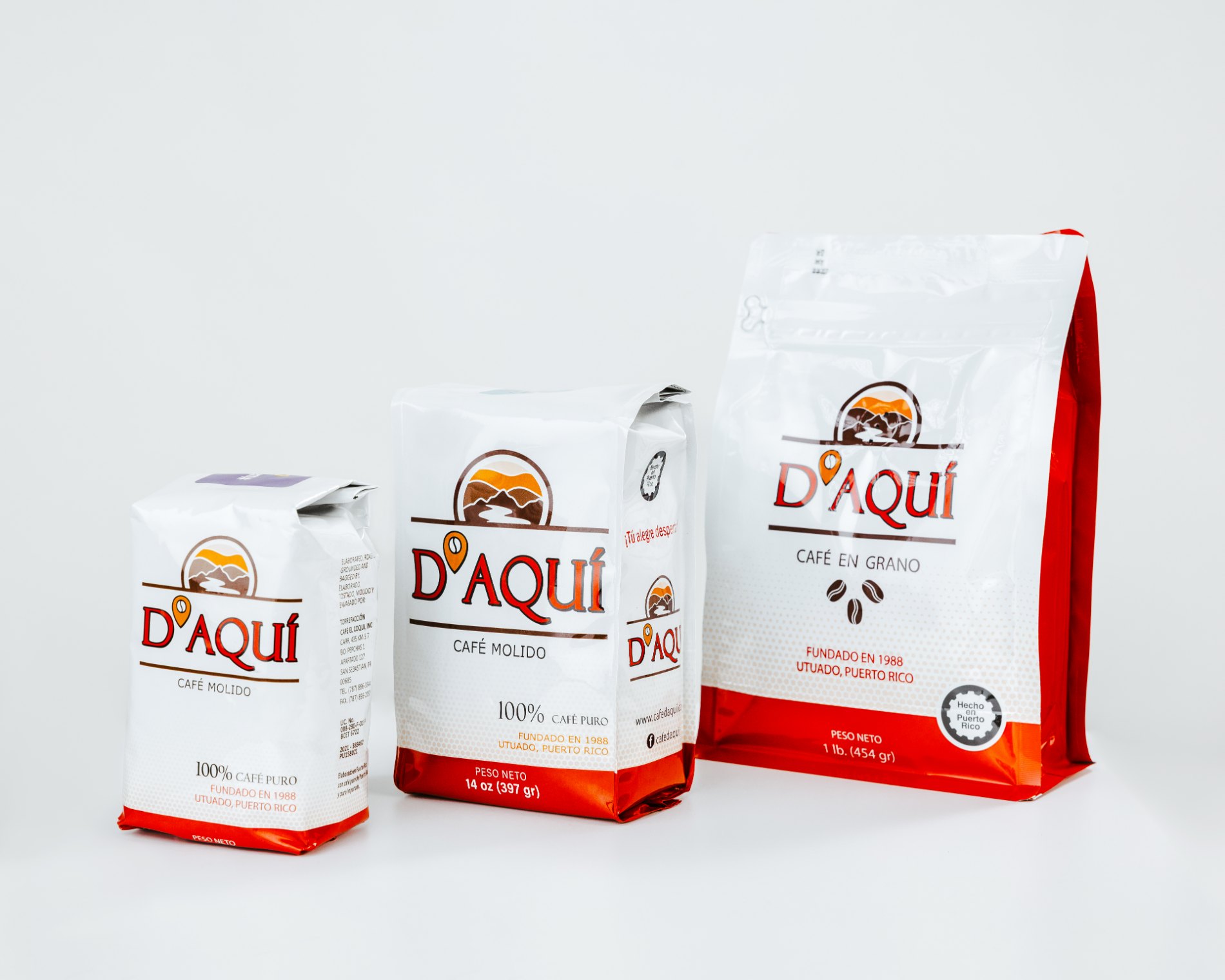 Las tres variedades de Café D'Aquí